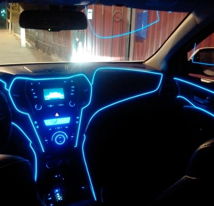 Strip striscia LED neon atmosfera auto flessibile con USB tuning  decorazione interno 5M BLU - Led Mauro Mania