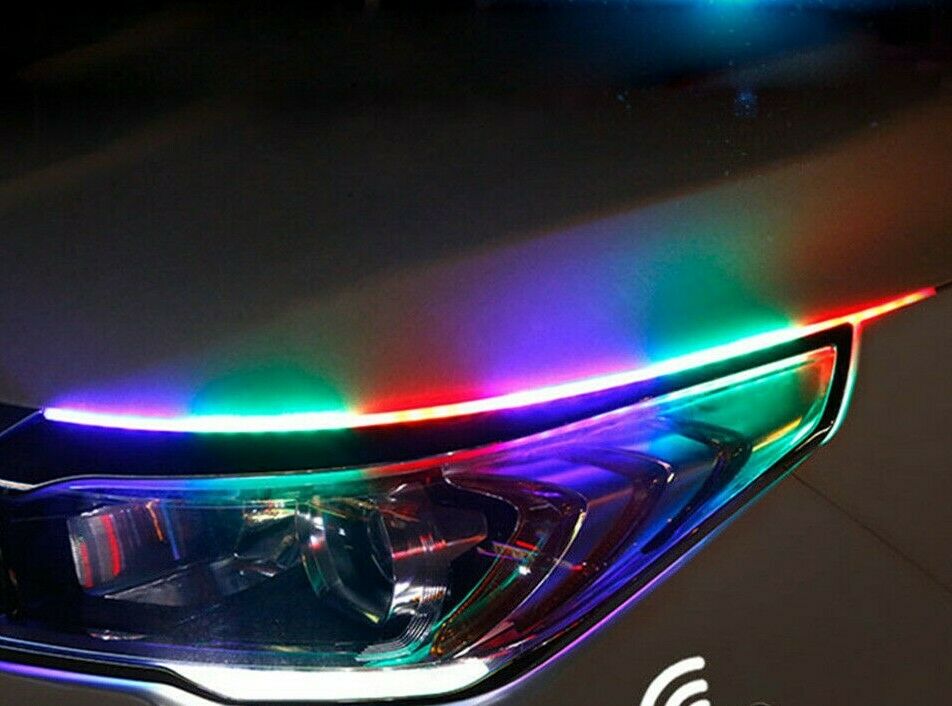 Contorno Fari Angel Eyes DRL RGB sequenziale strobo Fari flessibile LED  Tubo 2 x 30cm tuning auto - Led Mauro Mania